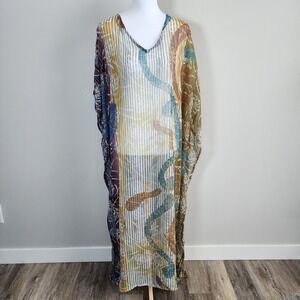 Papa Kaftan Cover Up Shirt Womens One Size Cruise Vacation Resort Paradise Fairy